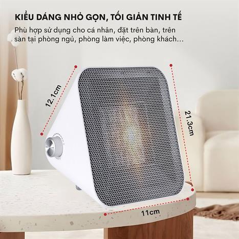 Quạt sưởi gốm FUJIHOME FH1100 Màu Trắng