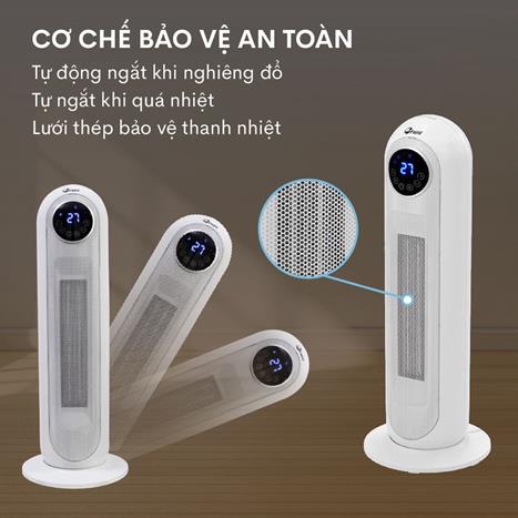 Quạt sưởi gốm FUJIE CH-2300 Màu Trắng