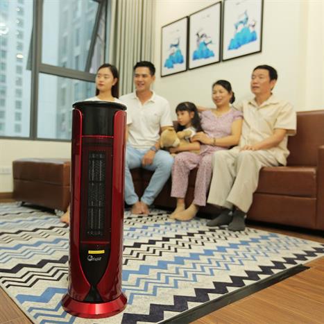 Quạt sưởi gốm FujiE CH-1600 Màu Đen - Đỏ