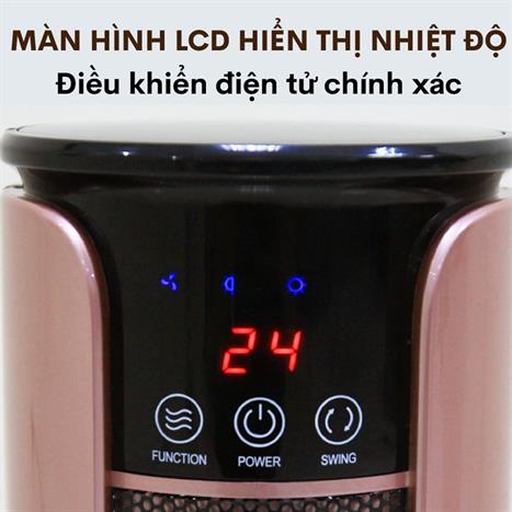 Quạt sưởi gốm FujiE CH-1600RM Màu Đen hồng