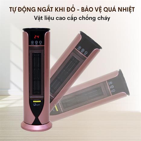 Quạt sưởi gốm FujiE CH-1600RM Màu Đen hồng