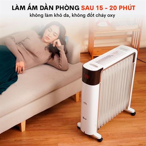 Máy sưởi dầu FujiE OFR7813 Màu Trắng - Đen