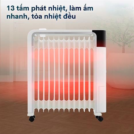Máy sưởi dầu FujiE OFR7813 Màu Trắng - Đen
