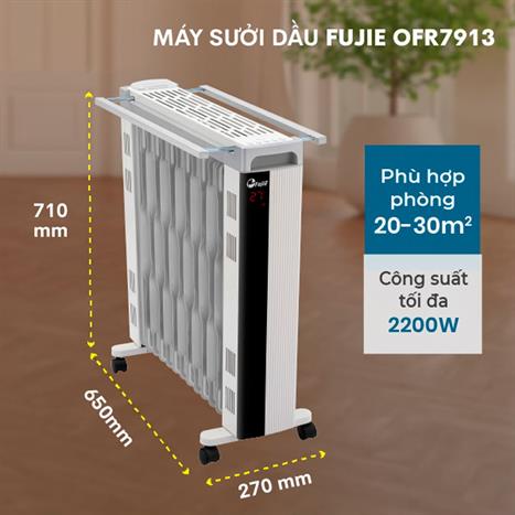 Máy sưởi dầu FujiE OFR7913 Màu Đen