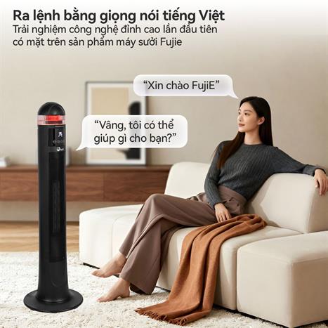 Máy sưởi gốm FujiE VH221 Màu Đen