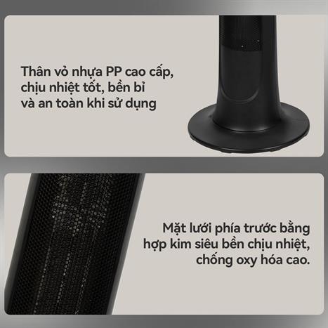 Máy sưởi gốm FujiE VH221 Màu Đen