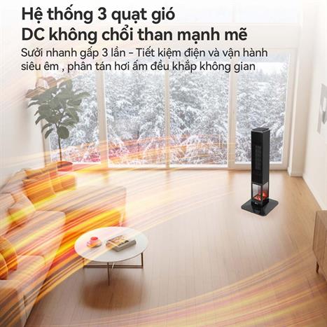 Máy sưởi gốm FujiE VH08 Màu Đen