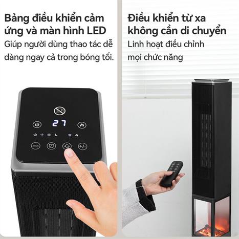 Máy sưởi gốm FujiE VH08 Màu Đen