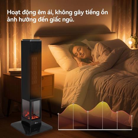 Máy sưởi gốm FujiE VH08 Màu Đen