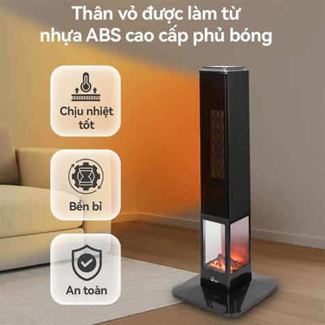 Máy sưởi gốm FujiE VH08 Màu Đen