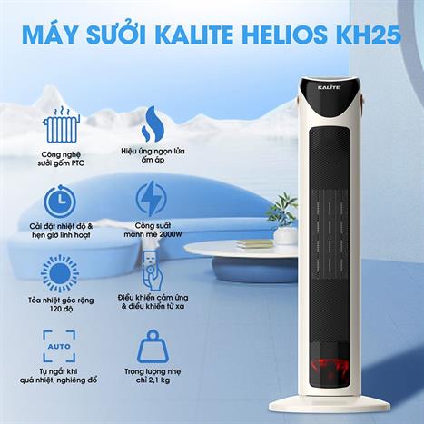 Quạt sưởi gốm Kalite KH25 Màu Màu be
