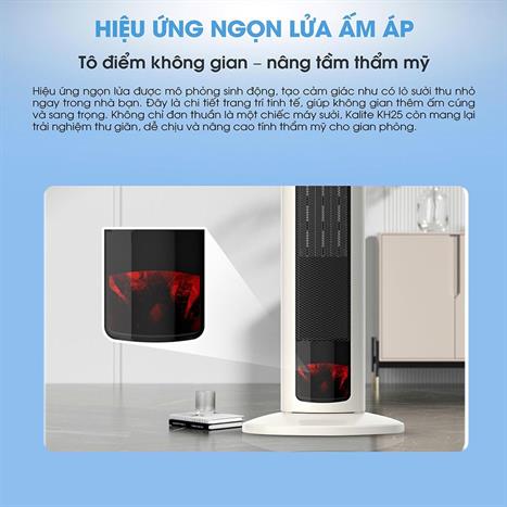 Quạt sưởi gốm Kalite KH25 Màu Màu be