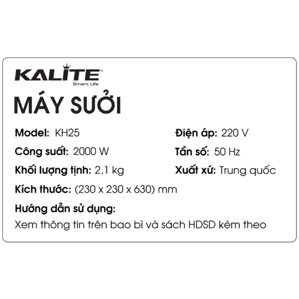 Quạt sưởi gốm Kalite KH25 Màu Màu be