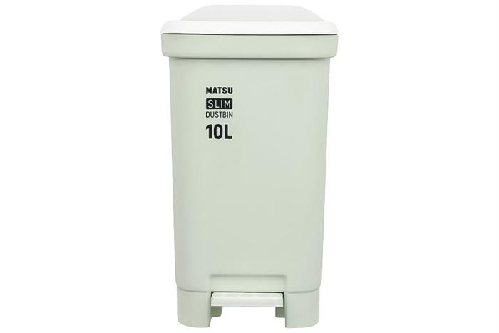 Thùng rác nhựa 10 lít Duy Tân Matsu Slim Màu Xanh lá