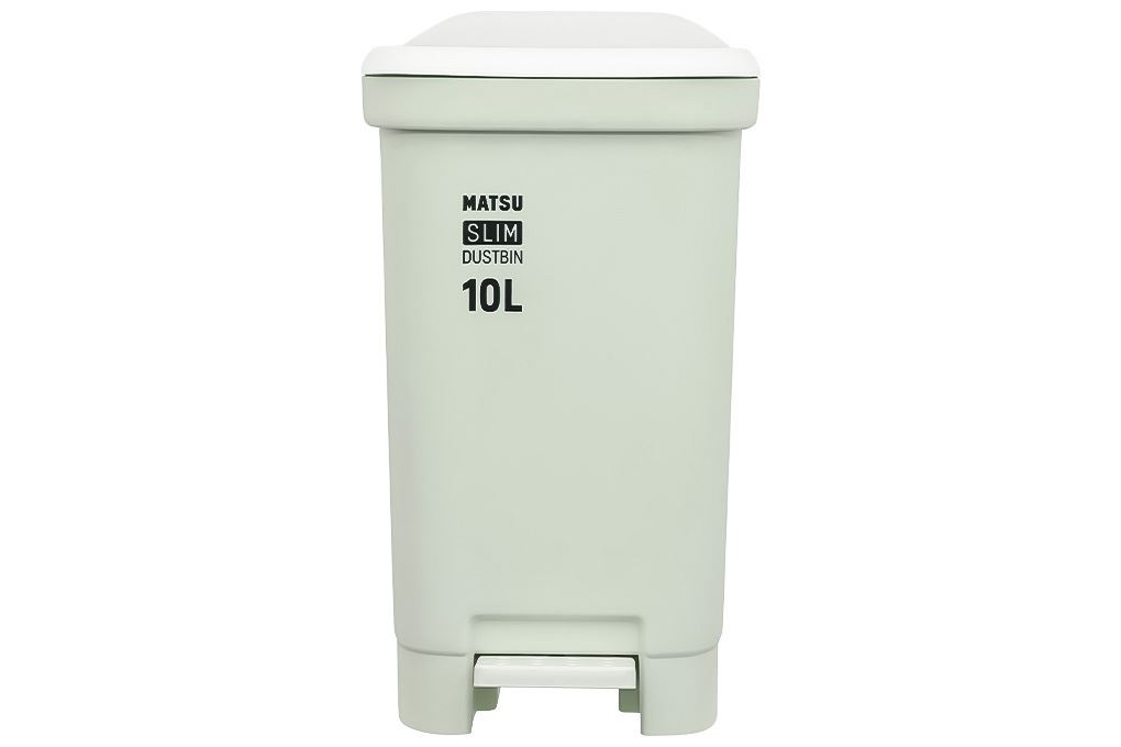 Thùng rác nhựa 10 lít Duy Tân Matsu Slim Màu Xanh lá
