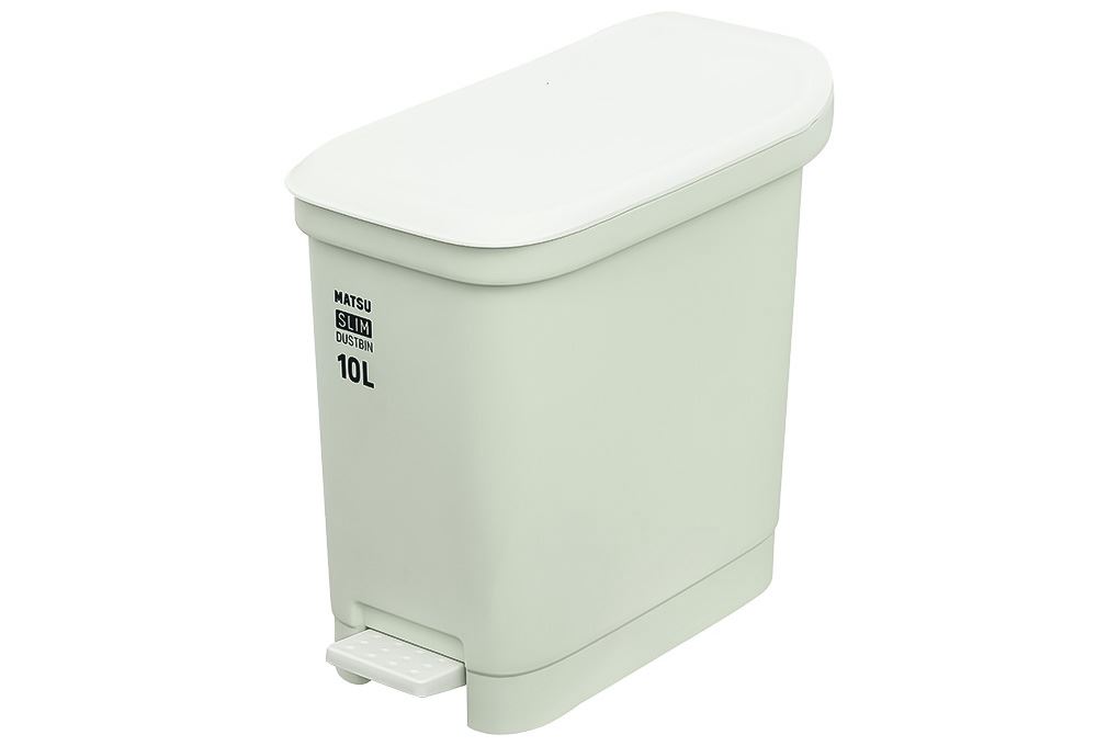 Thùng rác nhựa 10 lít Duy Tân Matsu Slim Màu Xanh lá