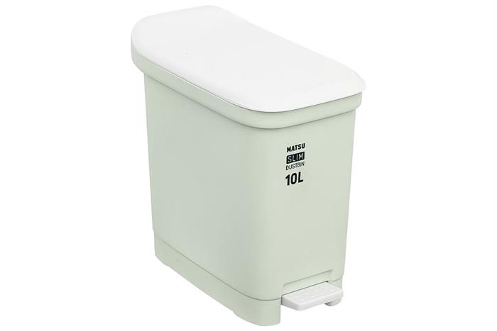 Thùng rác nhựa 10 lít Duy Tân Matsu Slim Màu Xanh lá