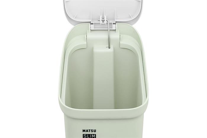 Thùng rác nhựa 10 lít Duy Tân Matsu Slim Màu Xanh lá
