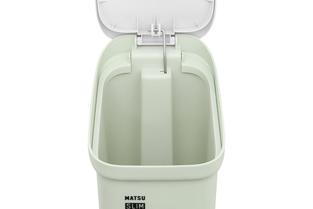 Thùng rác nhựa 10 lít Duy Tân Matsu Slim Màu Xanh lá