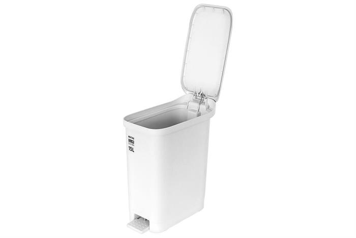 Thùng rác nhựa 15 lít Duy Tân Matsu Slim Màu Trắng