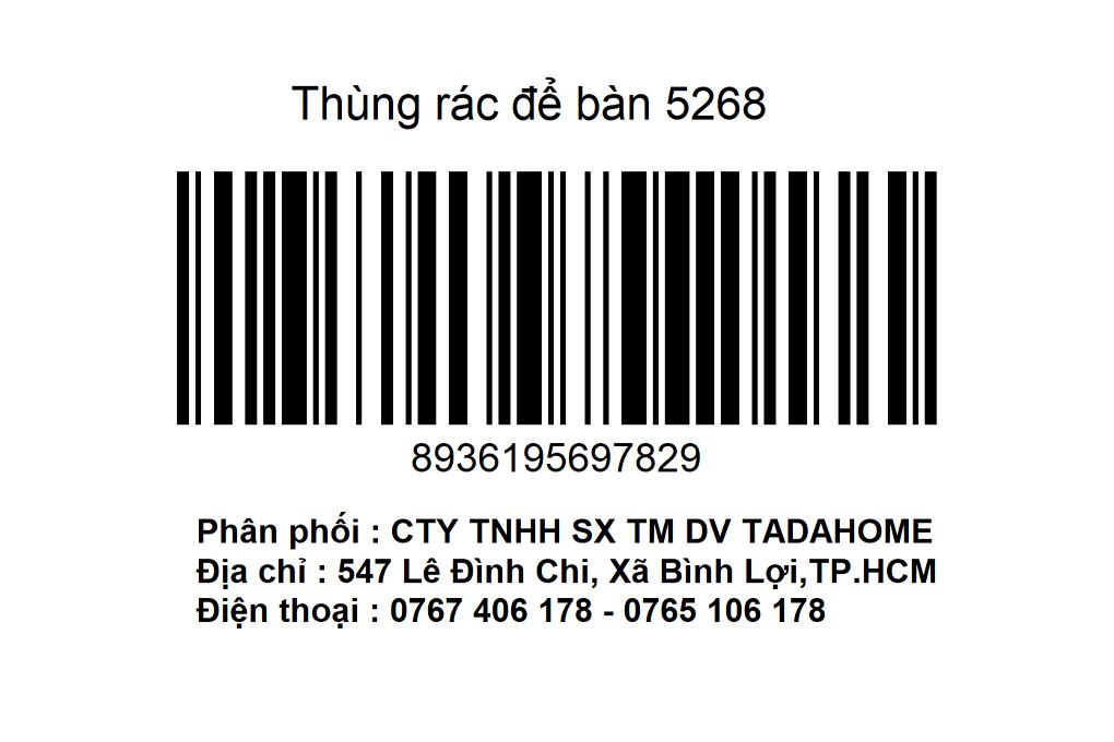 Thùng rác nhựa Hokori 5268 Màu Ghi