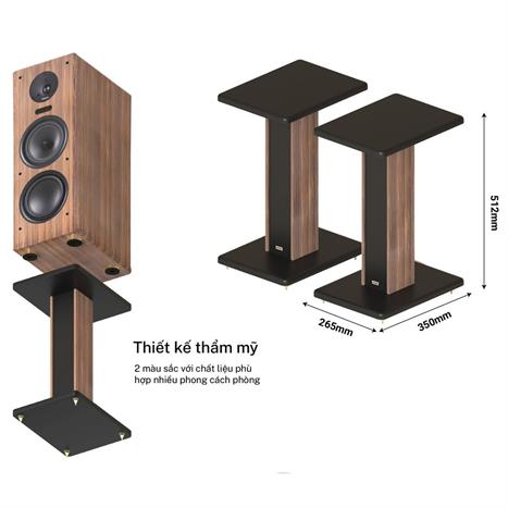 Chân loa 30kg 18x245x350mm KADMA KST50 Màu Nâu đậm