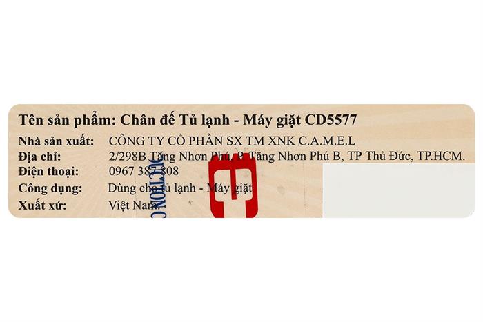 Chân đế máy giặt, tủ lạnh 800 kg 55x77 cm Camel CD5577DN