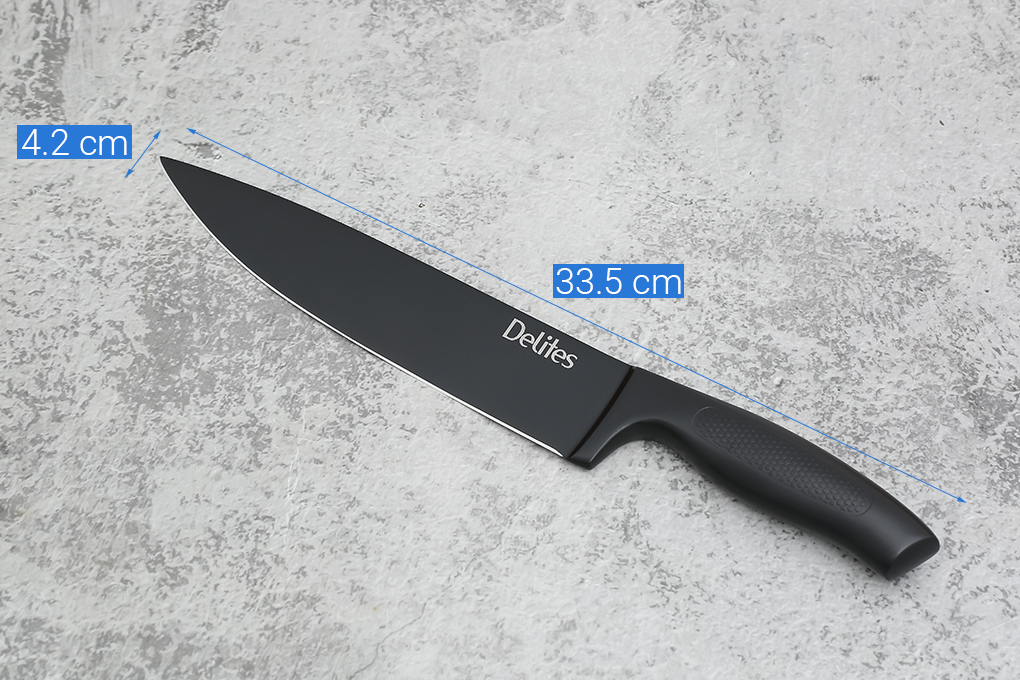 Dao thái inox Delites CW-S016A-2 Màu Đen