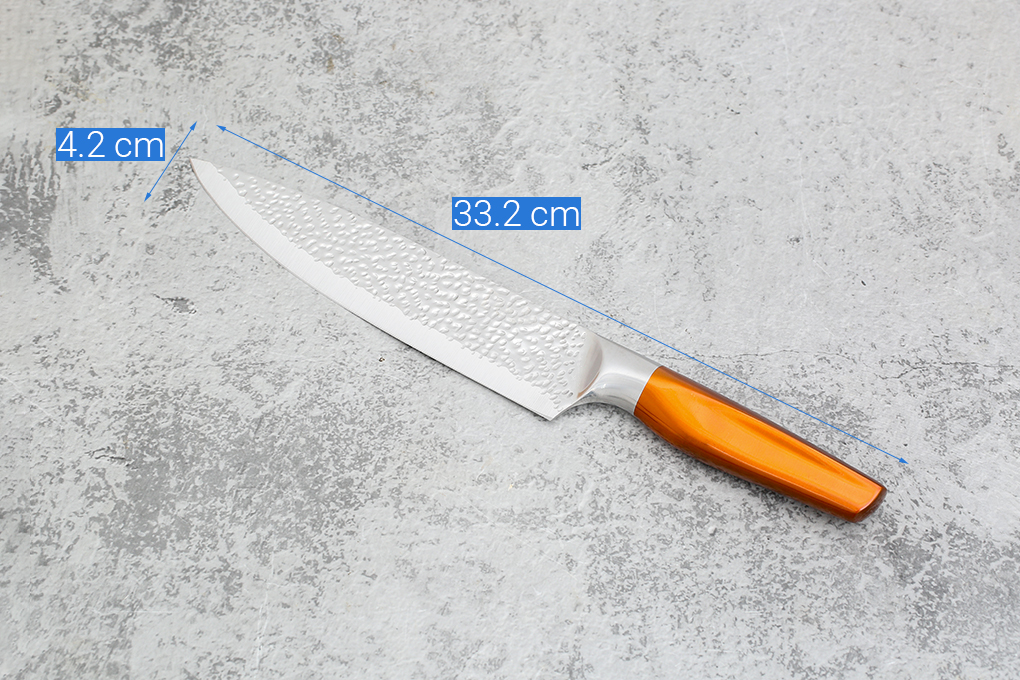 Dao thái inox Delites CW-S001 Màu Nâu