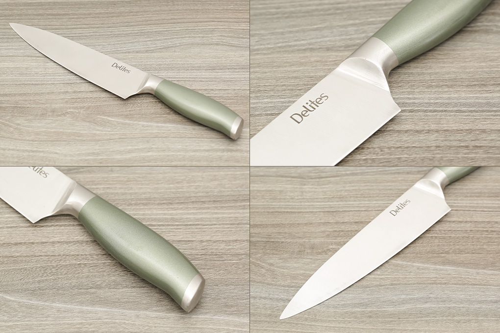 Bộ dao kéo inox Delites LK-2431 Màu Xanh lá