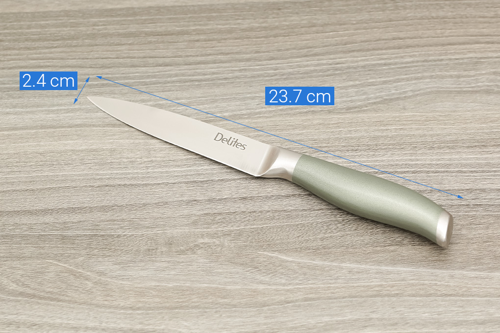 Bộ dao kéo inox Delites LK-2431 Màu Xanh lá