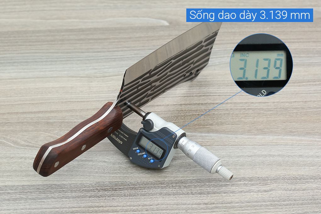 Dao chặt inox Delites CF7297 Màu Nâu