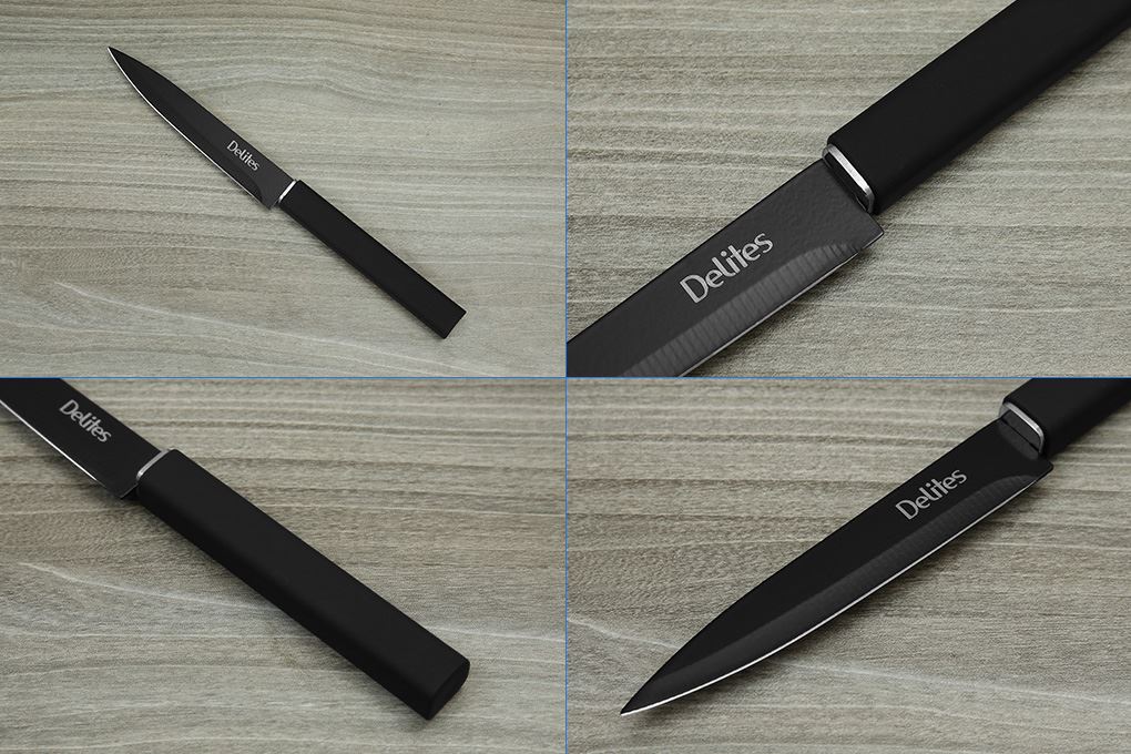 Bộ dao inox Delites LK-S56-3 Màu Đen
