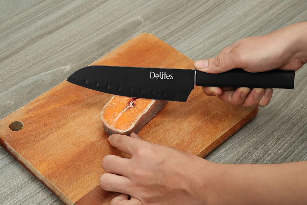 Bộ dao inox Delites LK-S56-3 Màu Đen