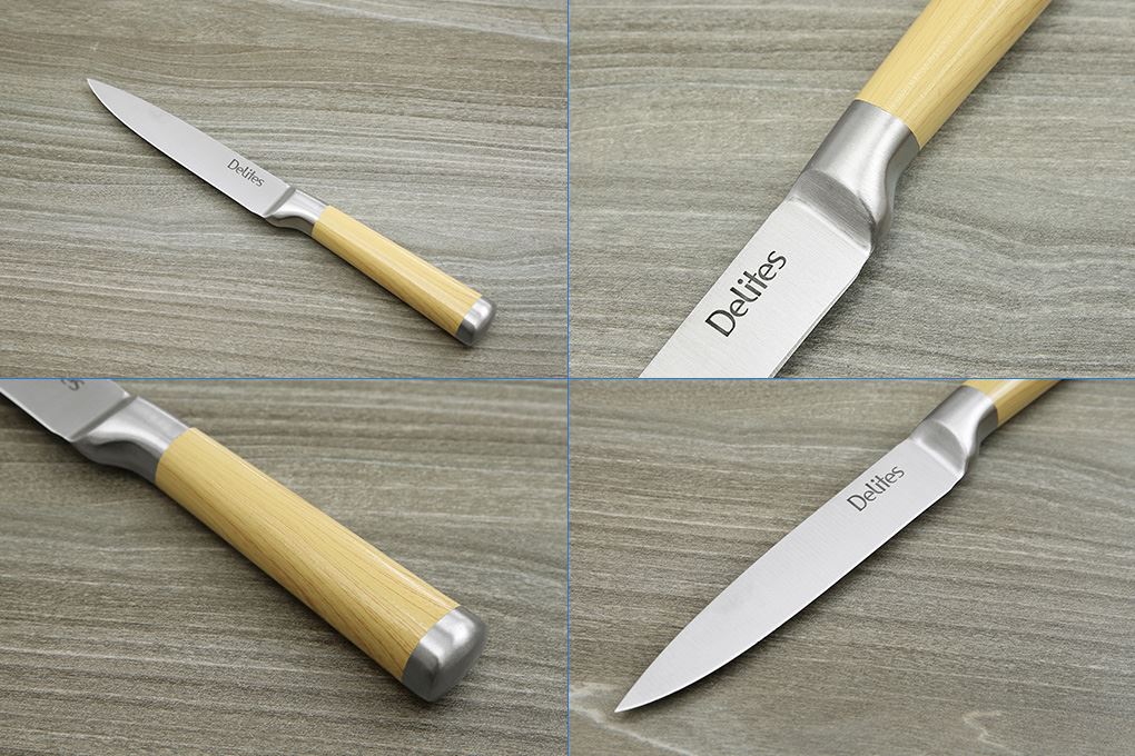Bộ dao inox Delites LK-318-3 Màu Nâu