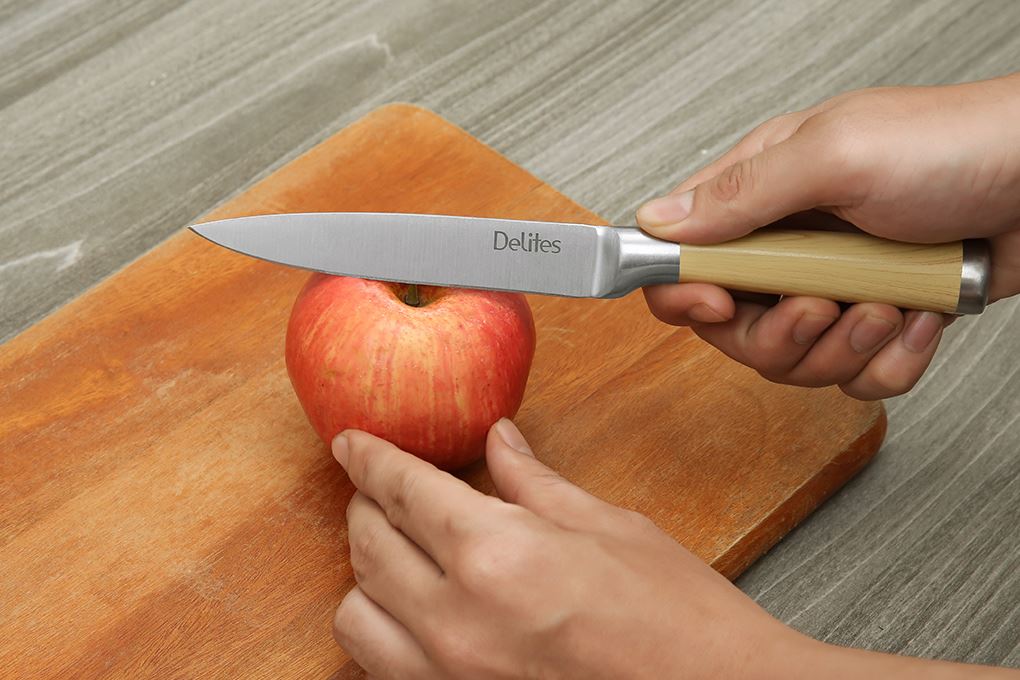 Bộ dao inox Delites LK-318-3 Màu Nâu