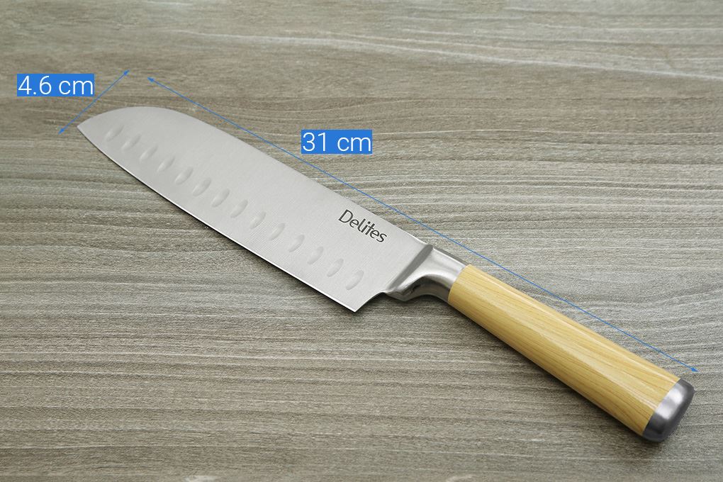 Bộ dao inox Delites LK-318-3 Màu Nâu