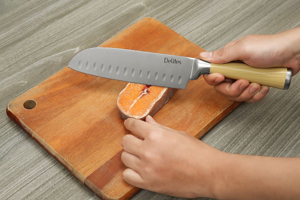 Bộ dao inox Delites LK-318-3 Màu Nâu