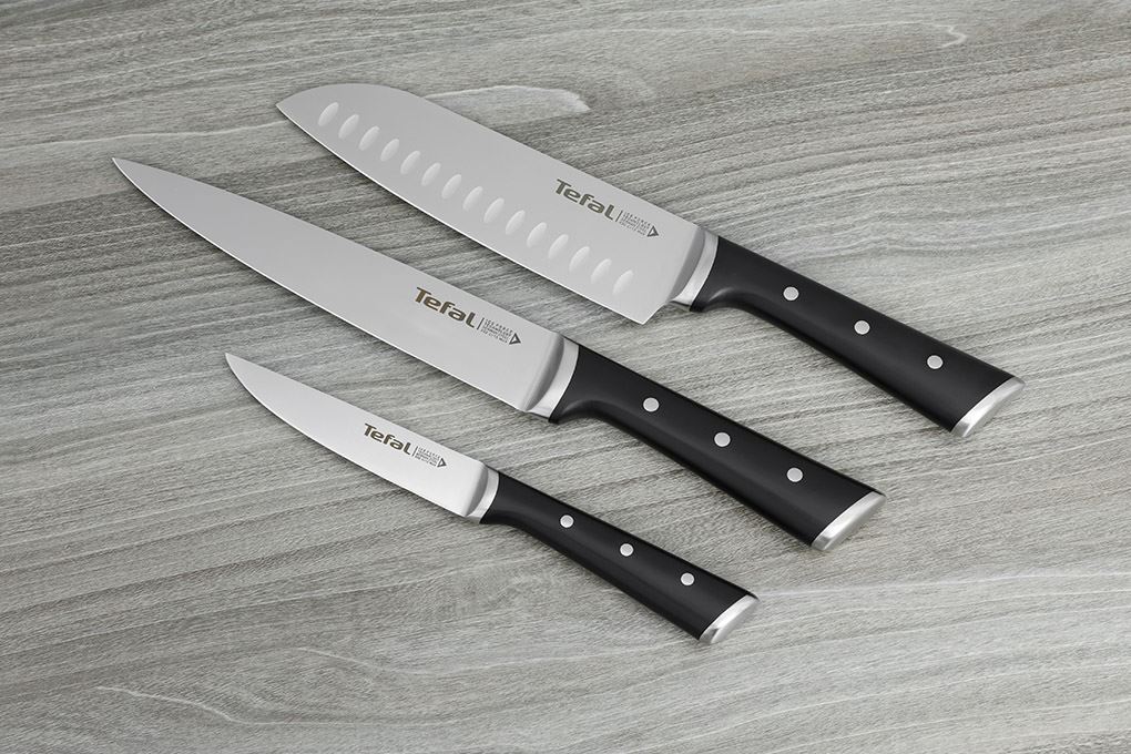 Bộ dao inox Tefal Ice Force K232S374 Màu Đen