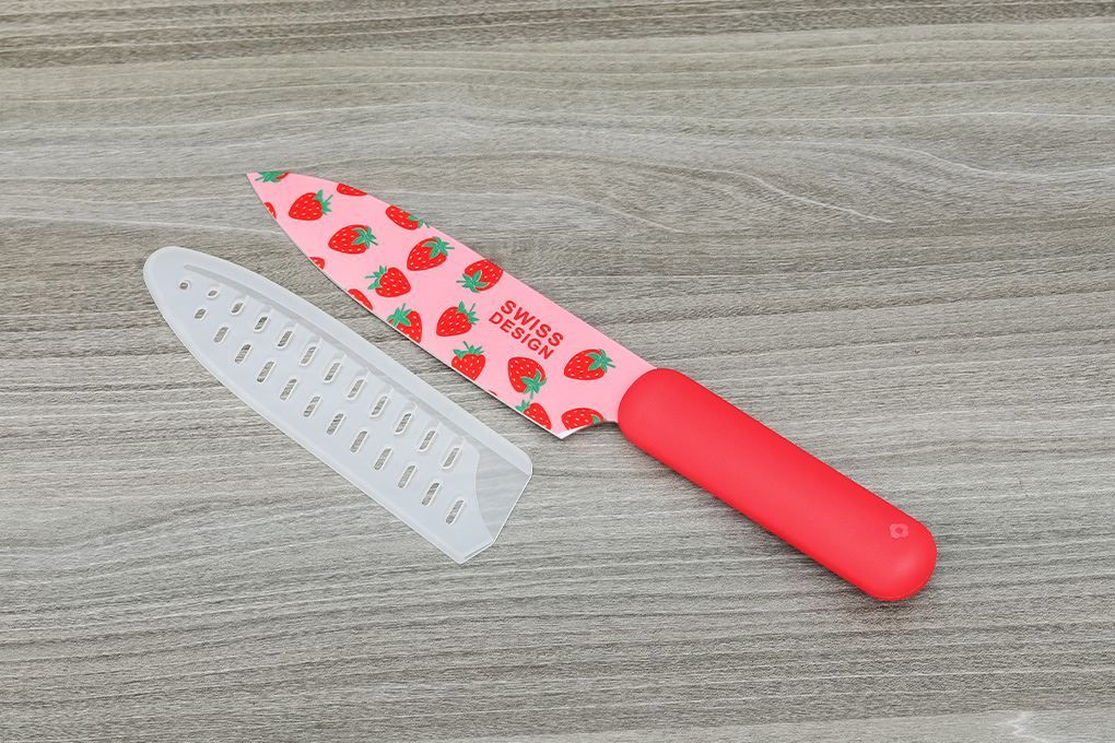 Dao thái inox Delites CF7404 Màu Hồng