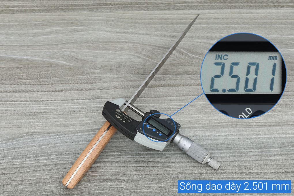 Dao thái inox Delites CF7407 Màu Nâu