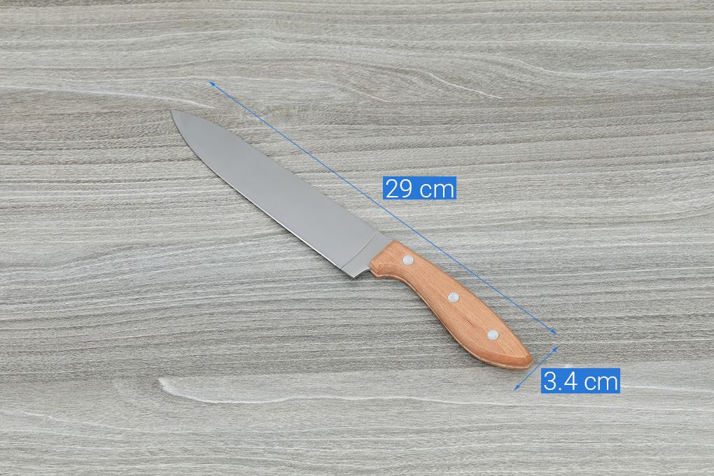 Dao thái inox Delites CF7407 Màu Nâu