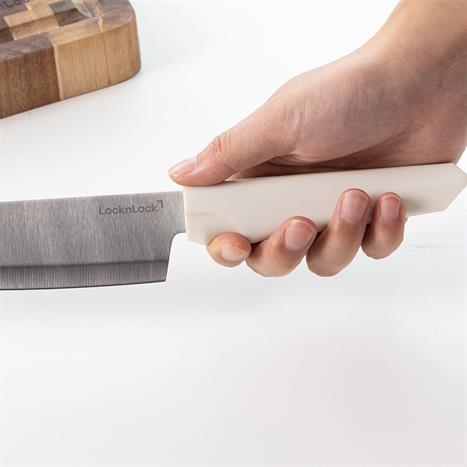 Bộ dao thép không gỉ Lock&Lock CKK307S5 Màu Trắng Ghi