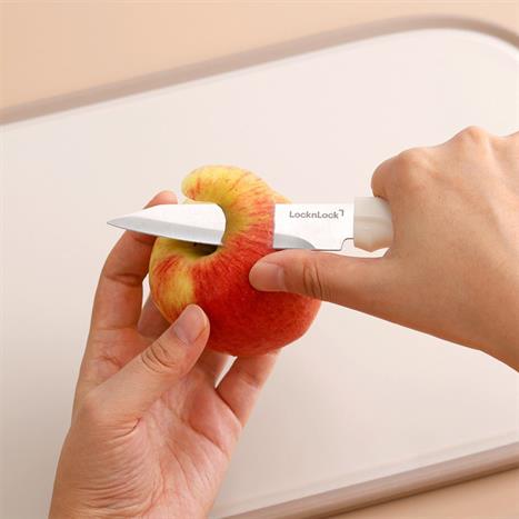 Bộ dao thép không gỉ Lock&Lock CKK307S5 Màu Trắng Ghi