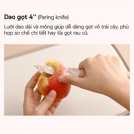 Bộ dao thép không gỉ Lock&Lock CKK308S3 Màu Hồng