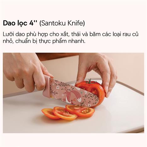 Bộ dao thép không gỉ Lock&Lock CKK308S3 Màu Hồng