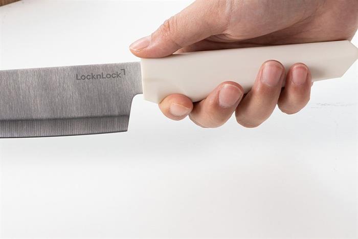 Bộ dao Inox cán nhựa LocknLock CKK307S5 Màu Trắng