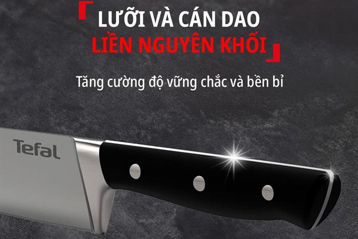 Bộ dao kéo thép kèm kệ gỗ Tefal Ice Force K232S714 Màu Đen