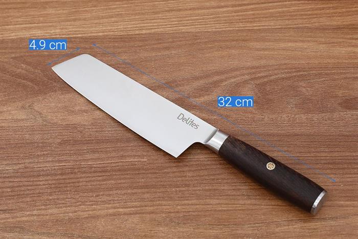 Dao thái cán gỗ Delites LD-AGM37CL-3 Màu Nâu