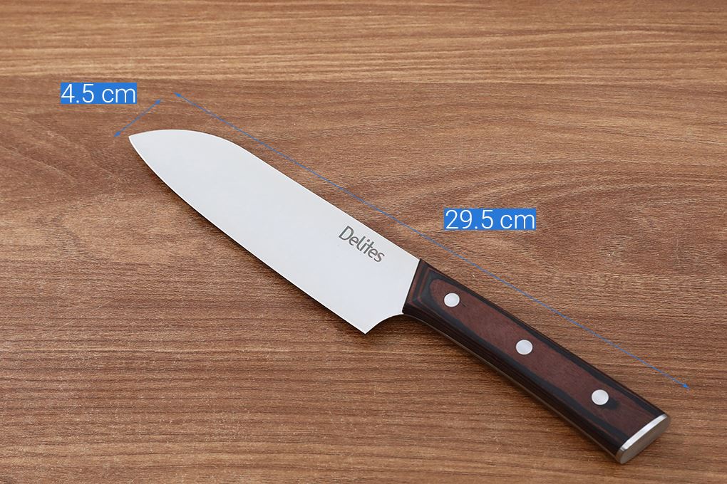 Dao thái cán gỗ Delites LD-AM27SK Màu Nâu